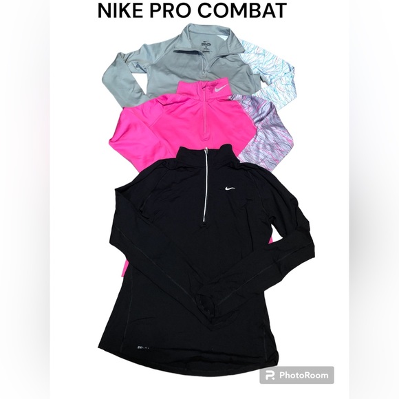Nike Tops - Lot of 3 NIKE PRO COMBAT long sleeve pullovers